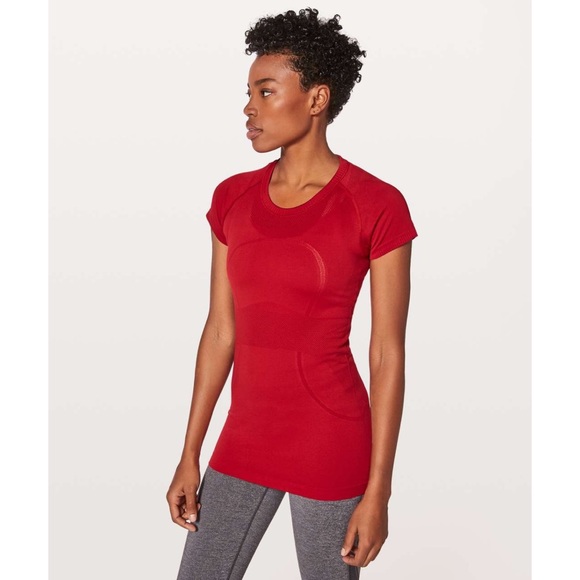 red vinyl long sleeve top